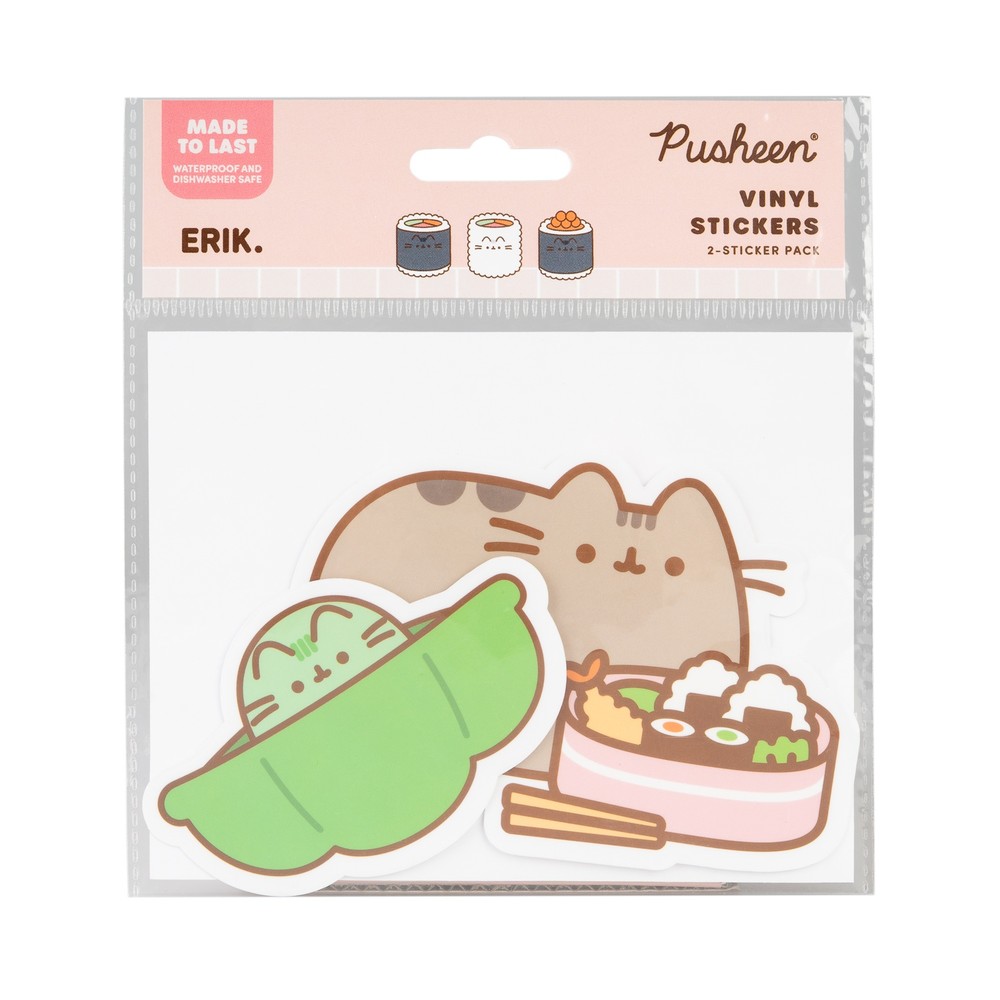 Grupo Erik Pusheen - Pack Of 2 Sushi Roll Vinyl 4 Ensemble d'autocollants - Multicolore